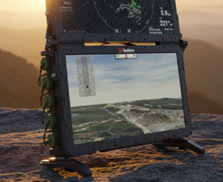 MIL-STD Workstation in rugged terrain