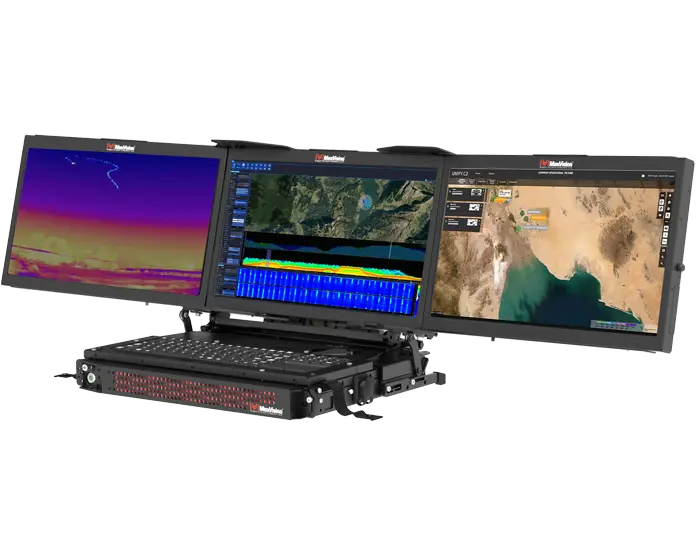 MiniPac CP Rugged Portable Workstation With 3 Screens